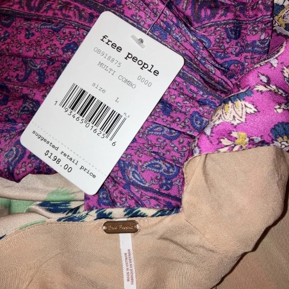 NWT ($198) GORGEOUS!! Free People What You Want Maxi Bohemian Dress Size Large - Picture 13 of 13